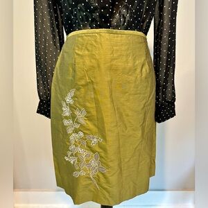 Vintage Ann Taylor embroidered floral skirt